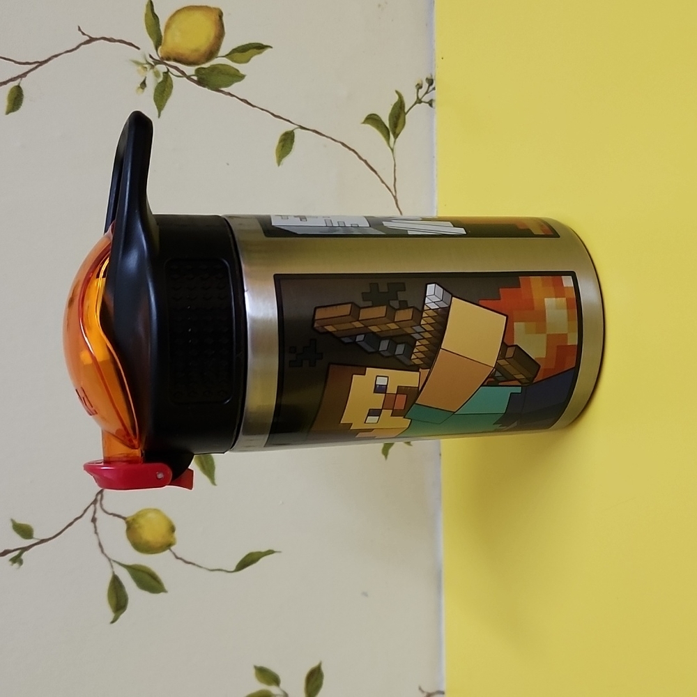 Minecraft kids water bottle